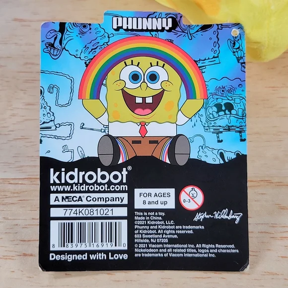 Nickelodeon SpongeBob SquarePants 7" UltraSoft Phunny Kidrobot Official Plush - Picture 6 of 6